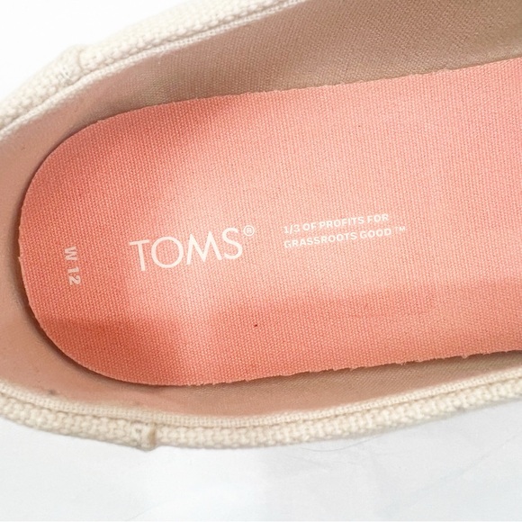 TOMS Womens Alpargata Mallow Canvas- Natural Canvas / Ombre Size 12 - Picture 7 of 8